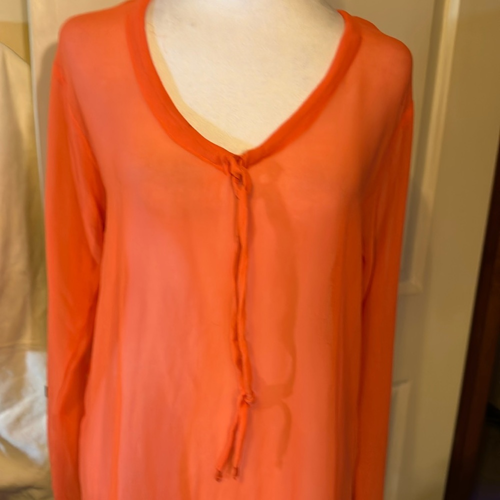 VENUS Beach cover up Orange side slits NEW NEVER WORN